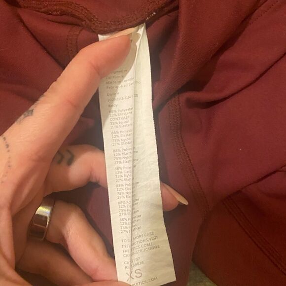 [fabletics] power hold maroon elastic back high waist 7/8 legging EUC #4 - Picture 7 of 11